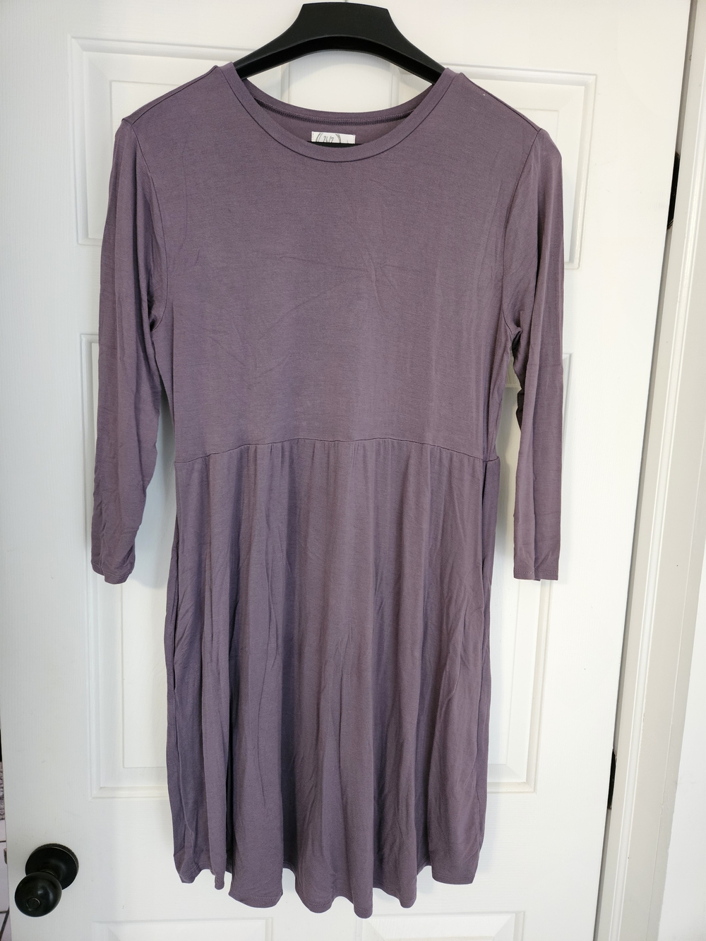 Maurices Purple Long-Sleeve Casual Dress With Pockets Size L